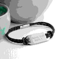 Personalised Men's Statement Woven Brown Leather Bracelet