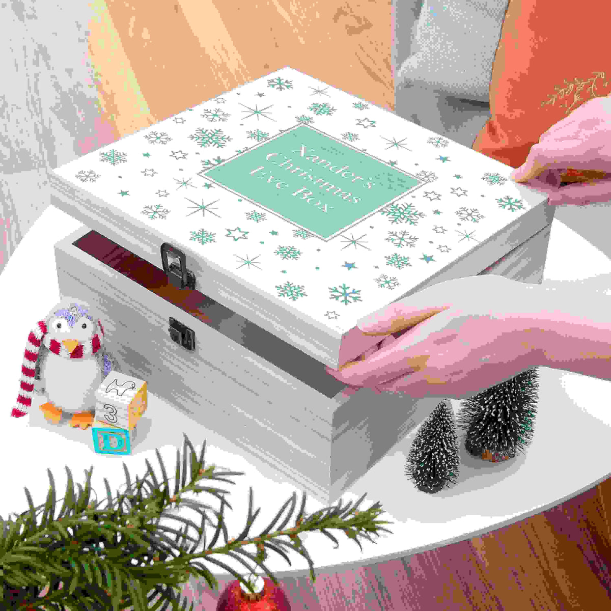 Personalised Snowflake Christmas Eve Box