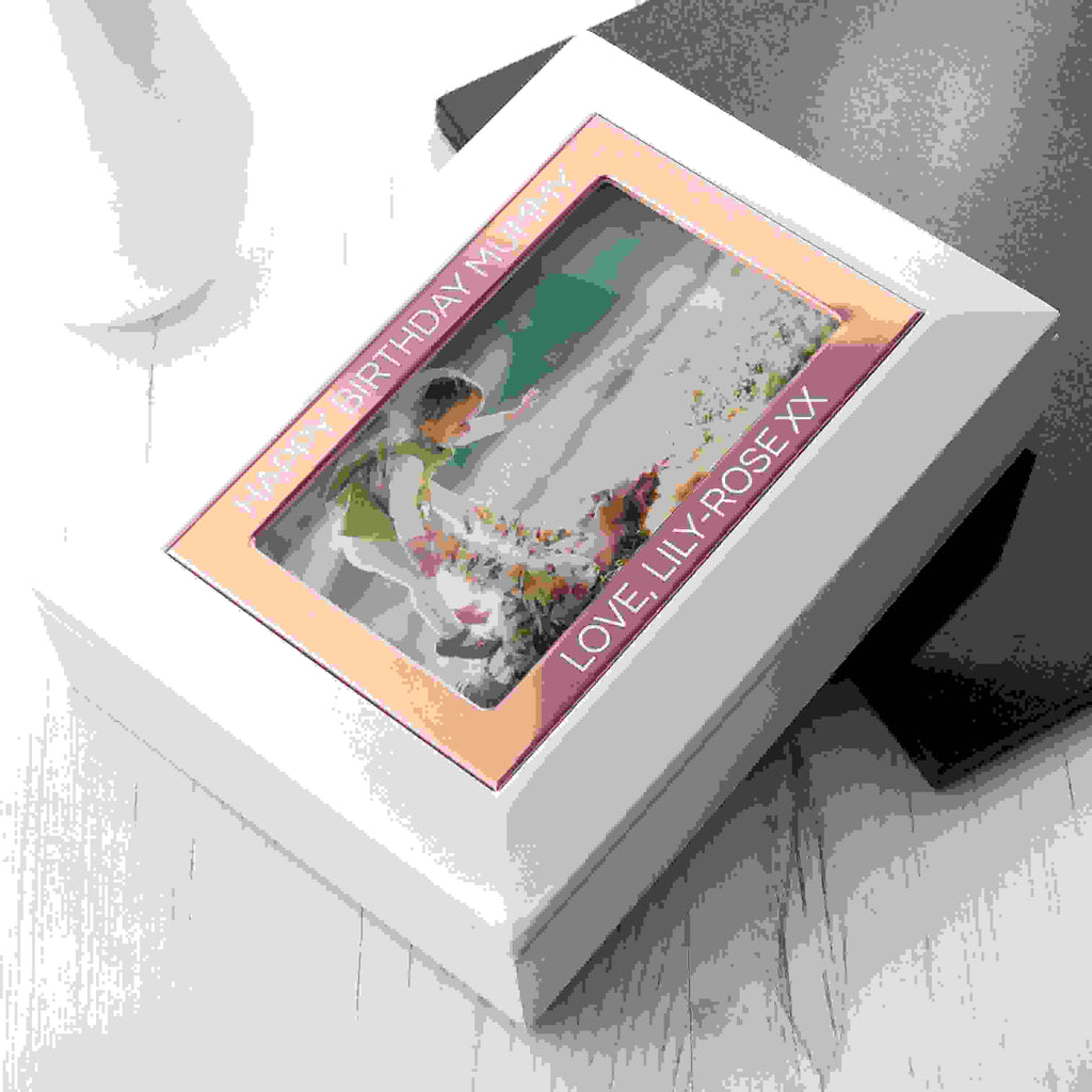 Personalised Powder White and Rose Gold Jewellery Box