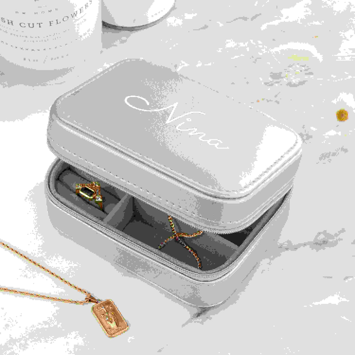 Personalised Silver Jewellery Case