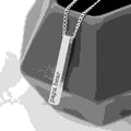 Personalised Father's Day Men's Silver Solid Bar Necklace