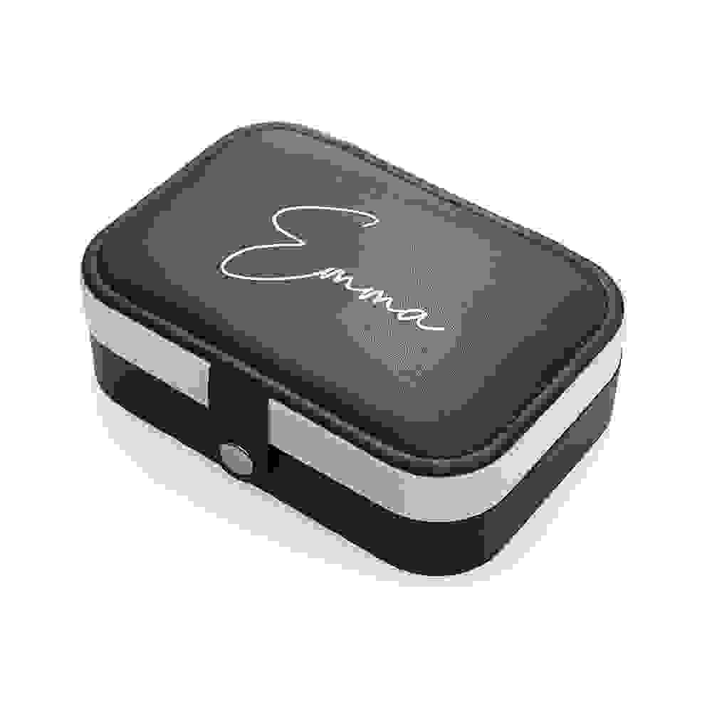 Personalised Midnight Blue Jewellery Case