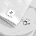 Personalised Silver Top Hat Cufflinks