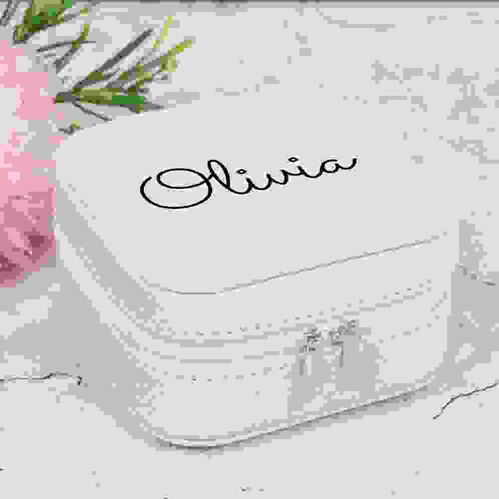 Personalised Powder Pink Travel Jewellery Case