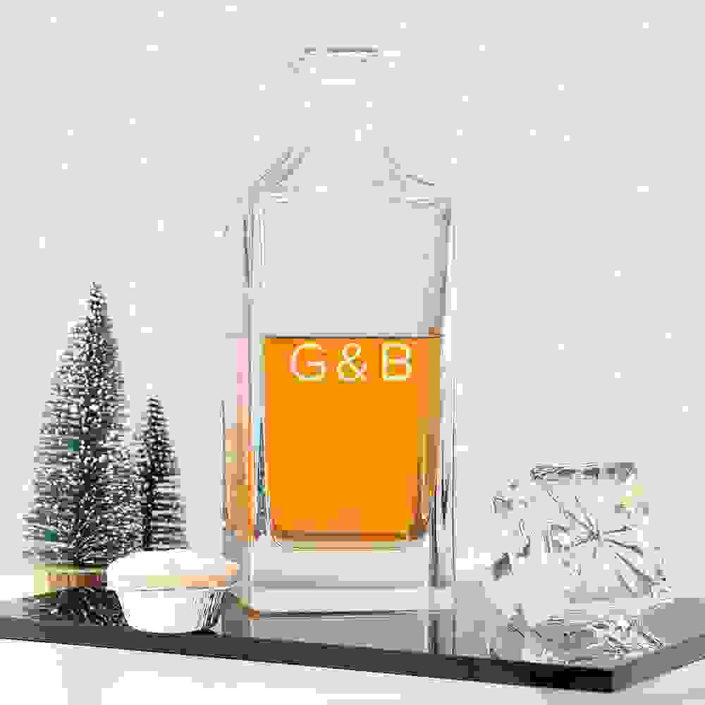 Personalised Timeless Initials Square Decanter