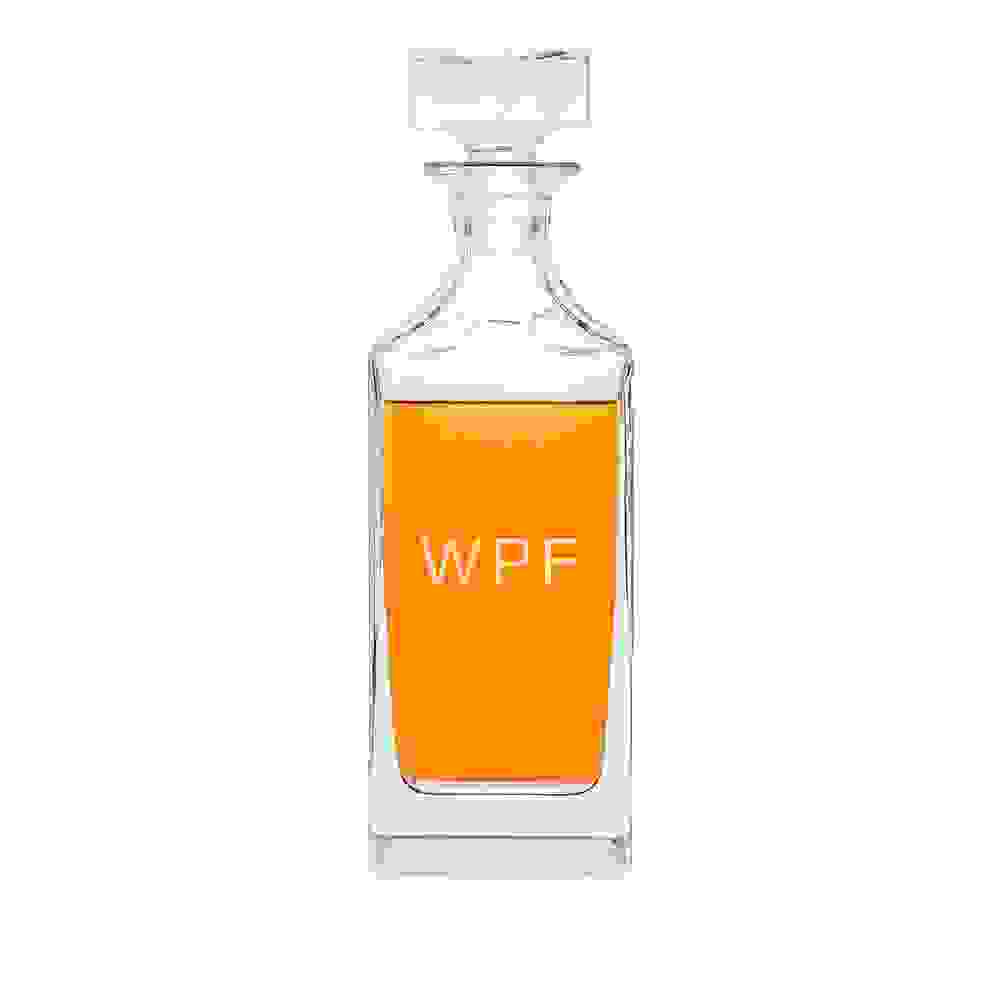 Personalised Timeless Initials Square Decanter