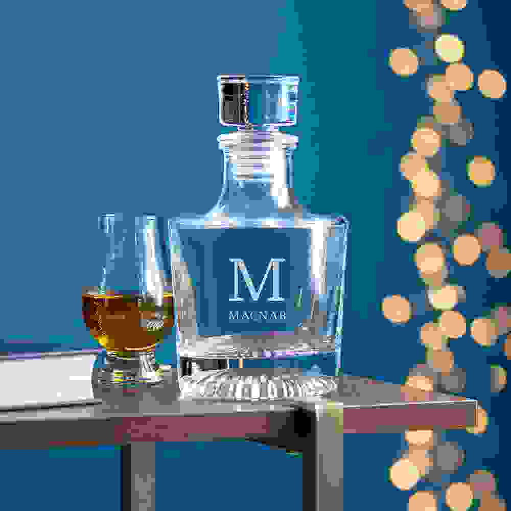 Personalised Elegance Monogram Round Decanter