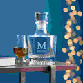 Personalised Elegance Monogram Round Decanter