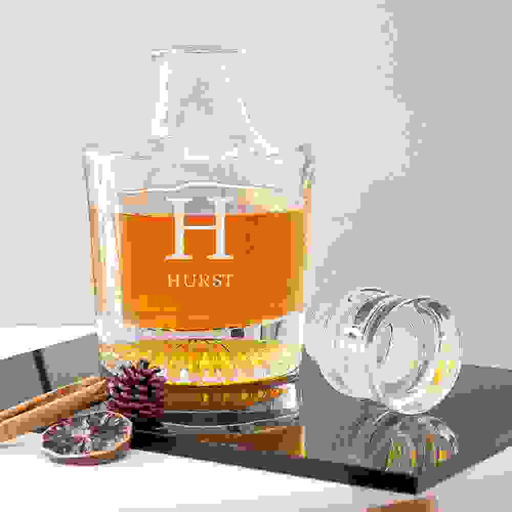 Personalised Elegance Monogram Round Decanter