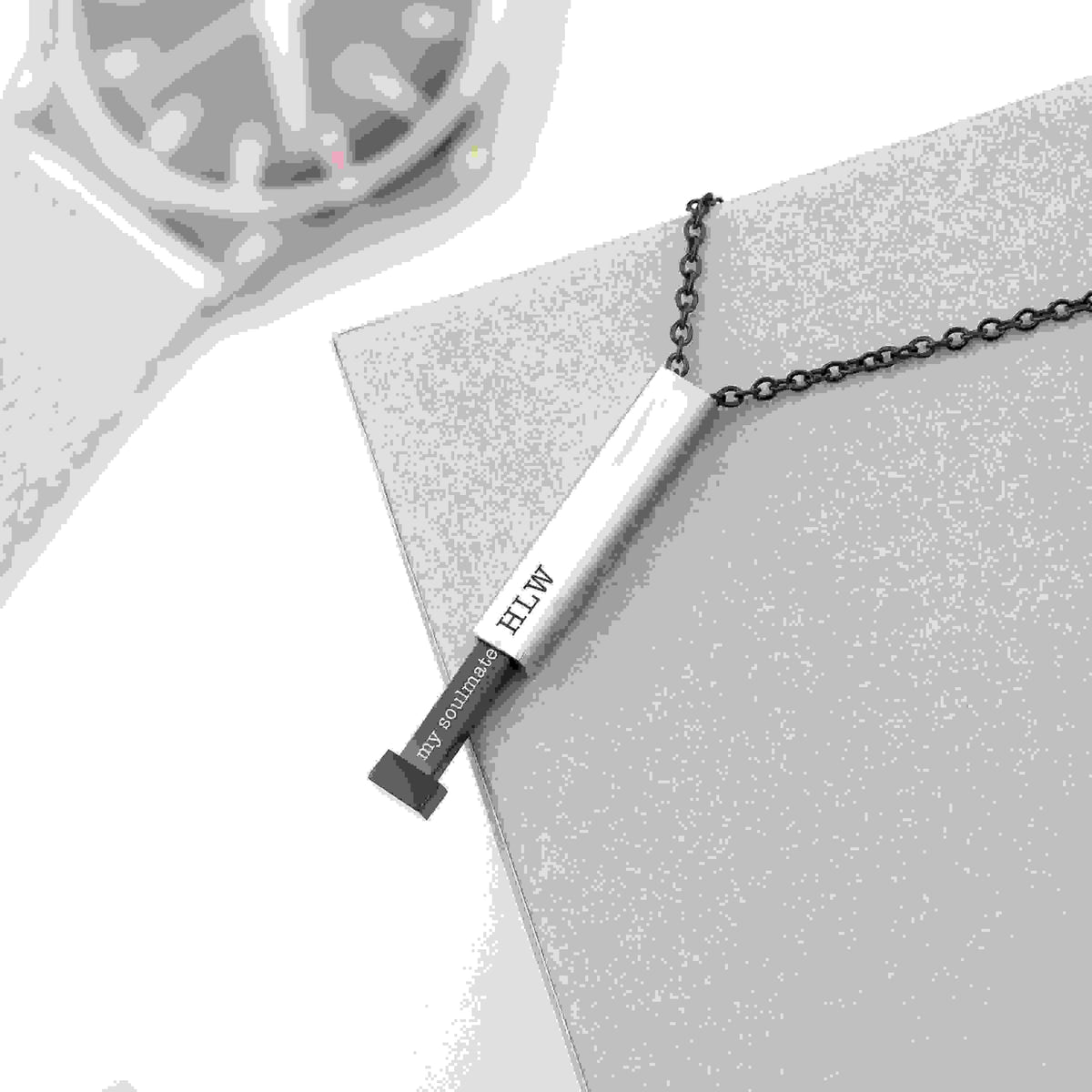 Personalised Men's Silver Hidden Message Capsule Necklace