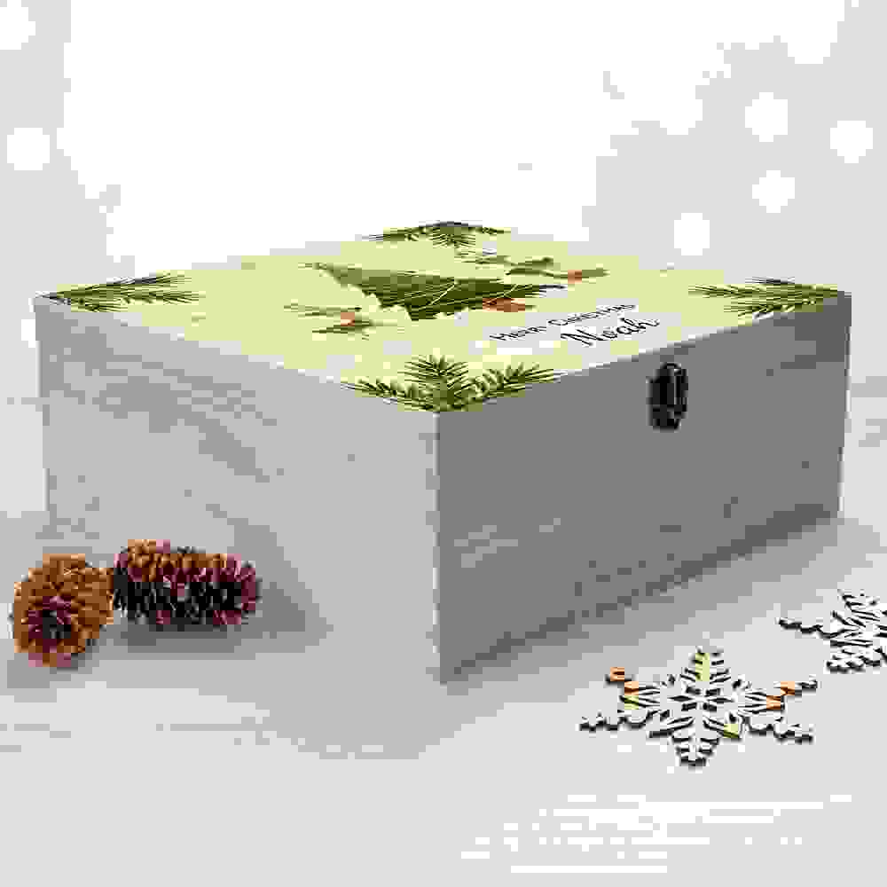 Personalised Playing Reindeers Christmas Eve Box
