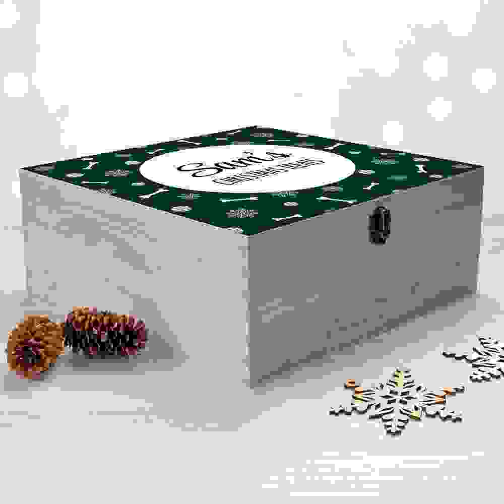 Personalised Dog Treats Christmas Box