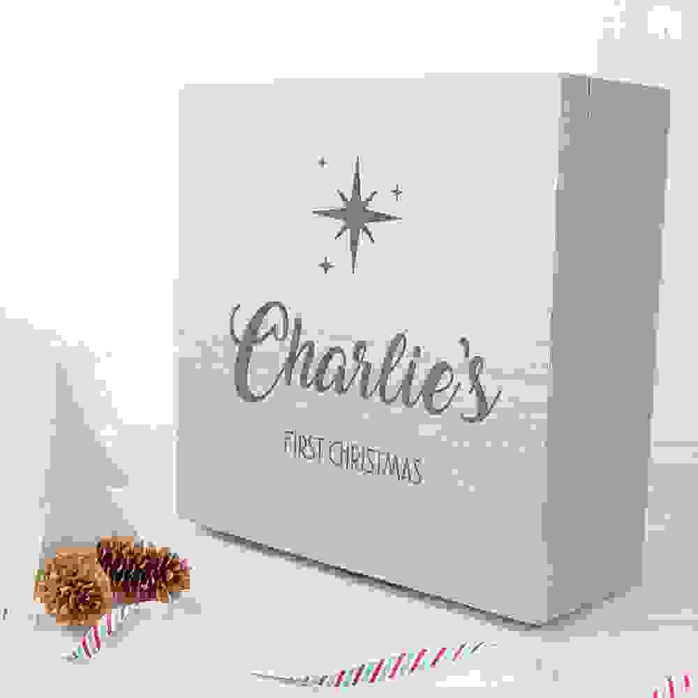 Personalised Minimalist Engraved Christmas Box