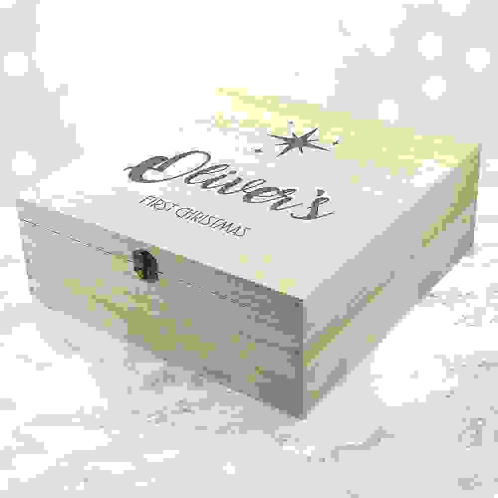 Personalised Minimalist Engraved Christmas Box