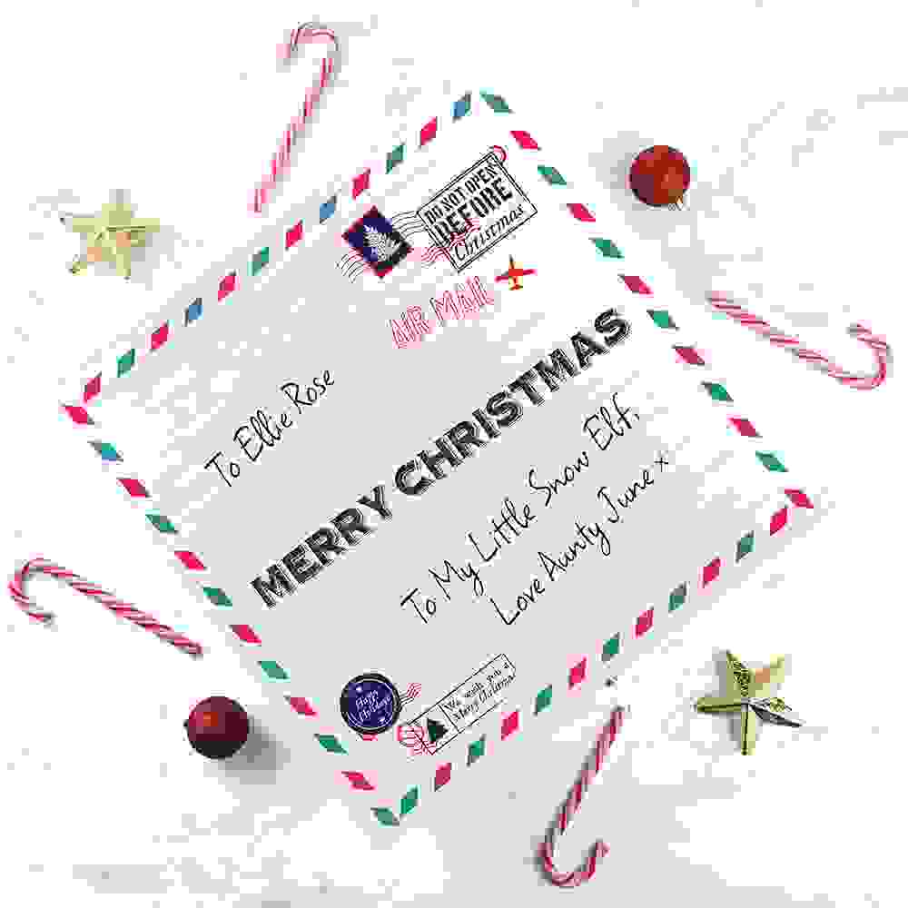 Personalised Nostalgic International Mail Christmas Box