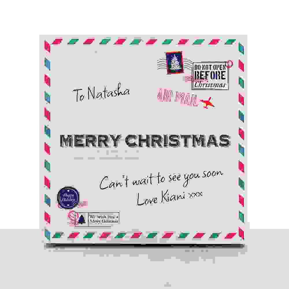 Personalised Nostalgic International Mail Christmas Box