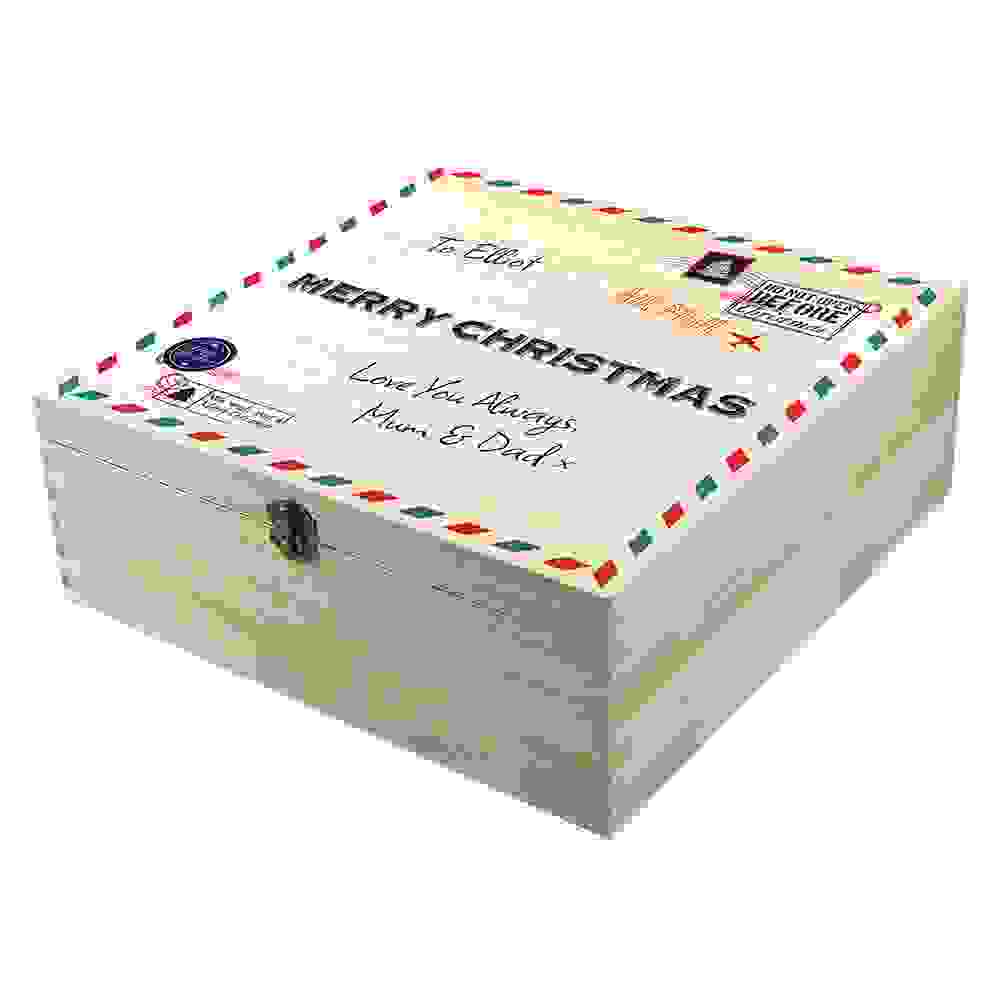 Personalised Nostalgic International Mail Christmas Box