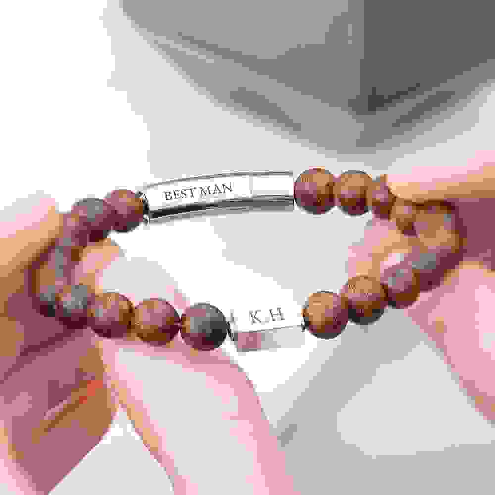 Personalised Men's Wooden Bracelet