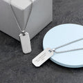 Personalised Men's Silver Dog Tag Necklace