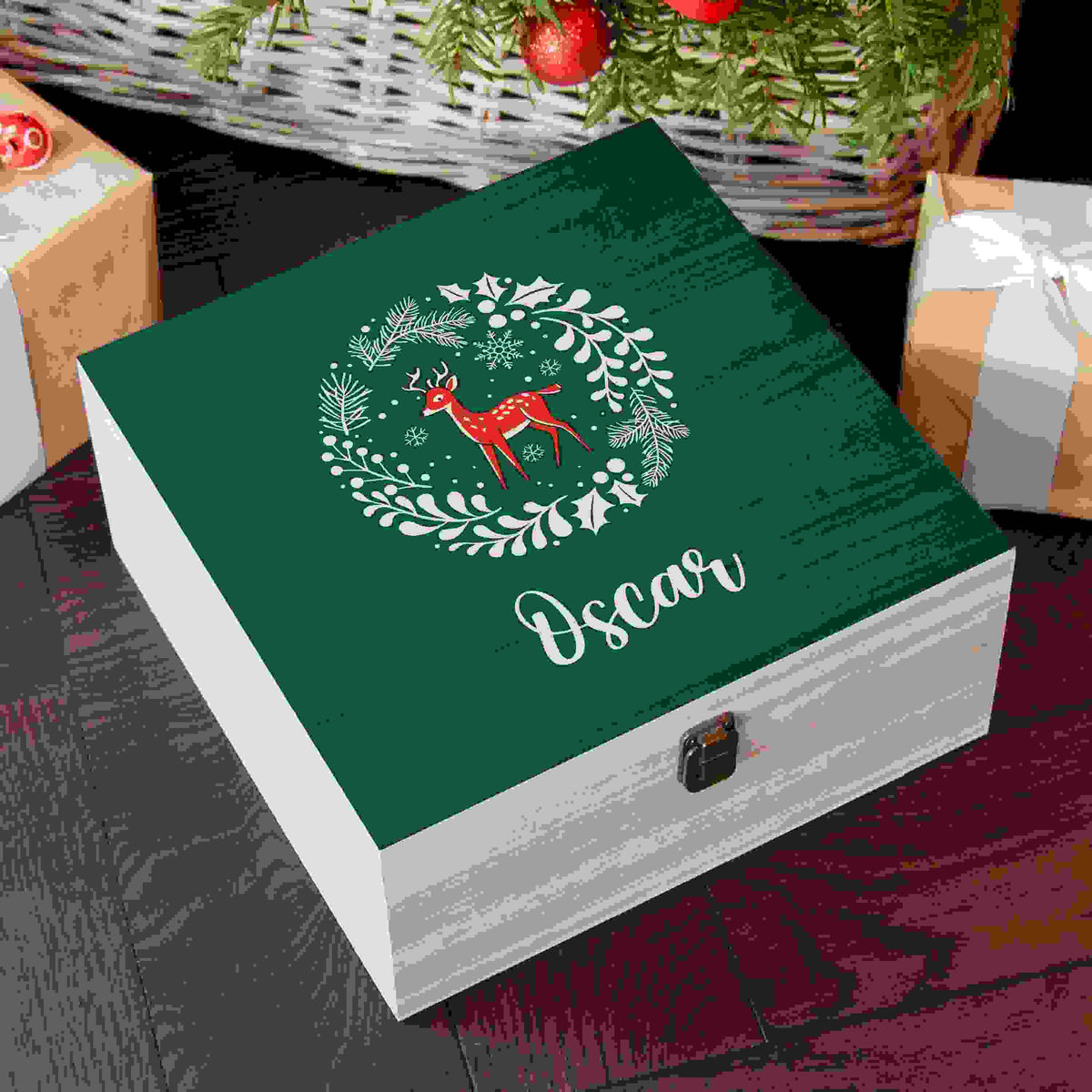 Personalised Woodland Deer Christmas Eve Box