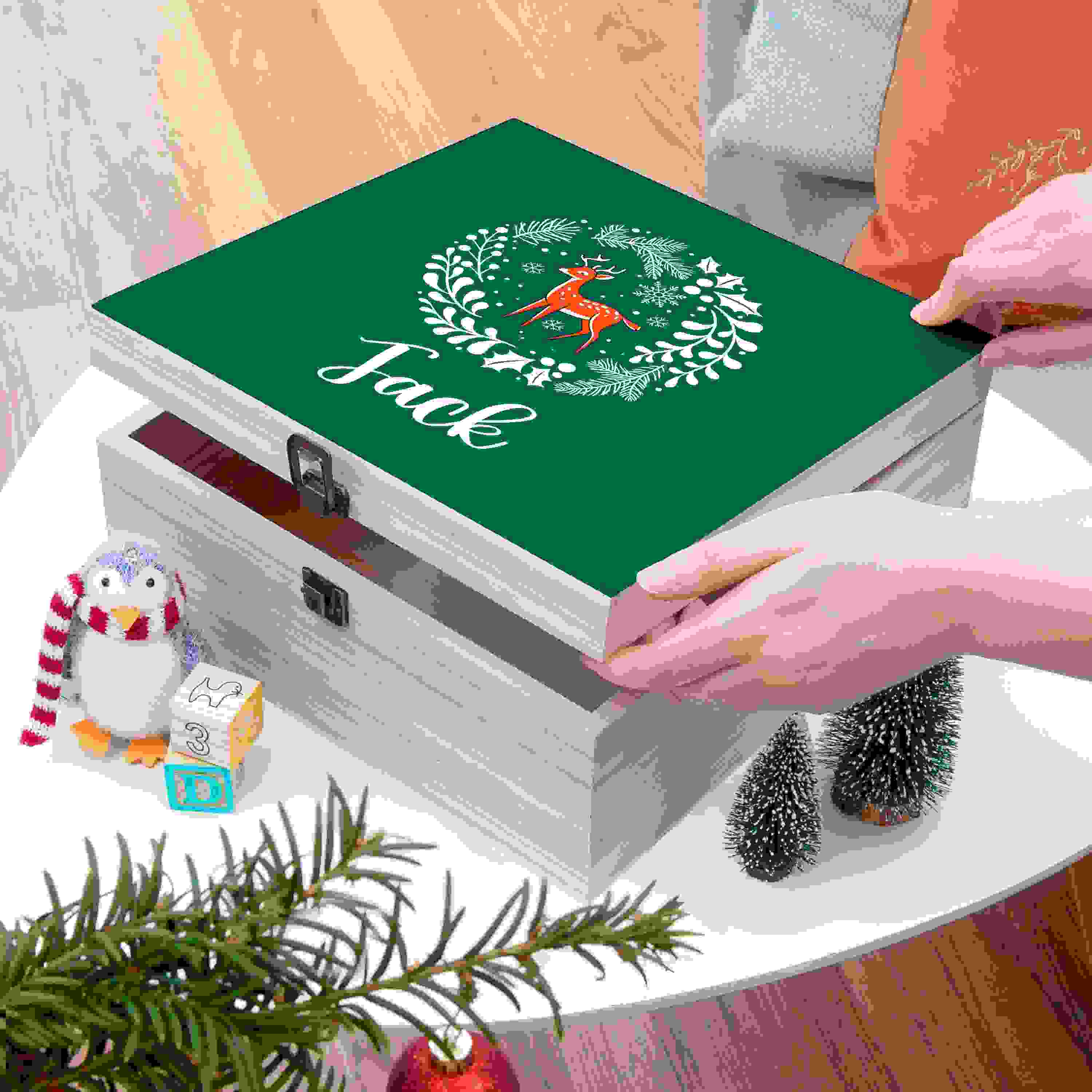 Personalised Woodland Deer Christmas Eve Box