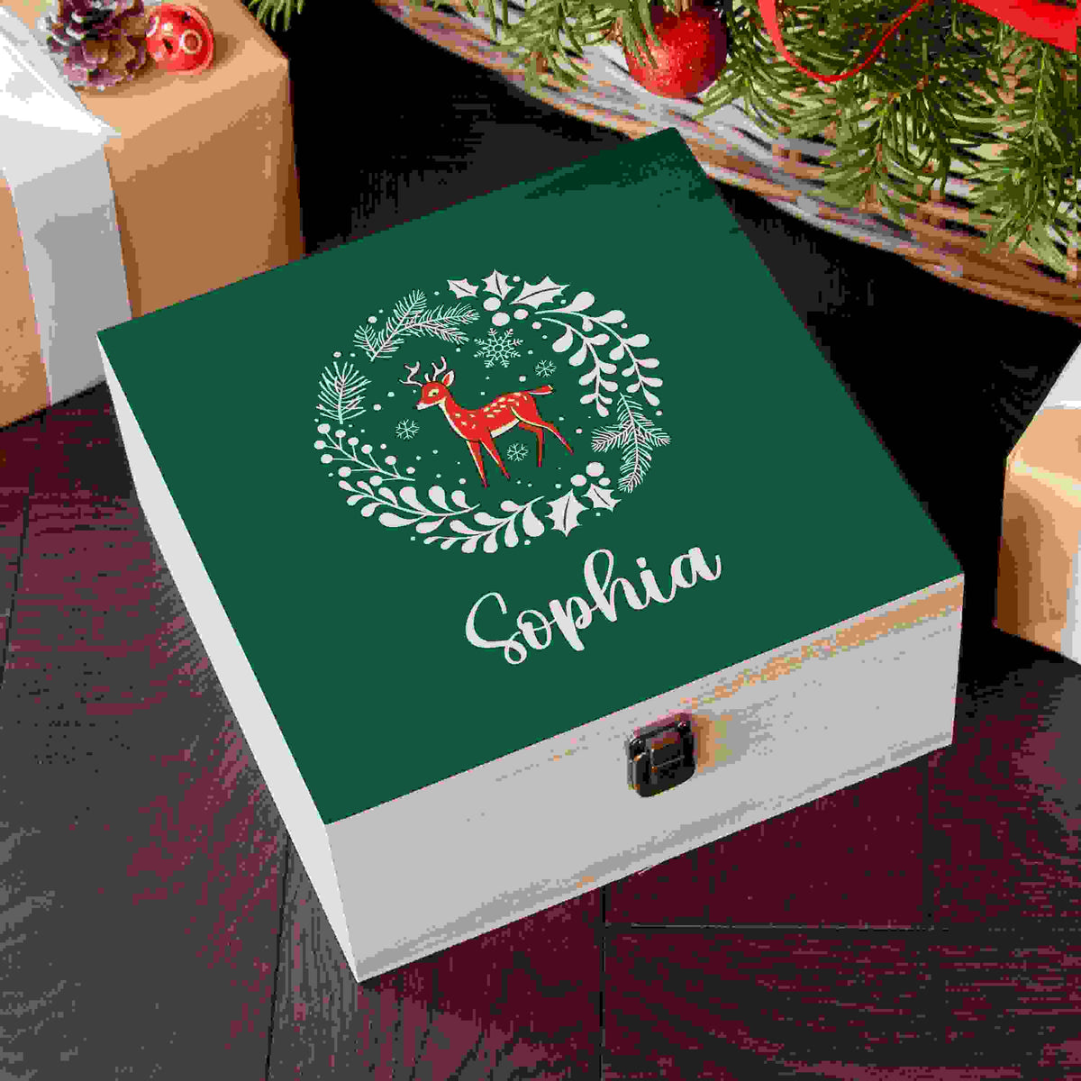 Personalised Woodland Deer Christmas Eve Box
