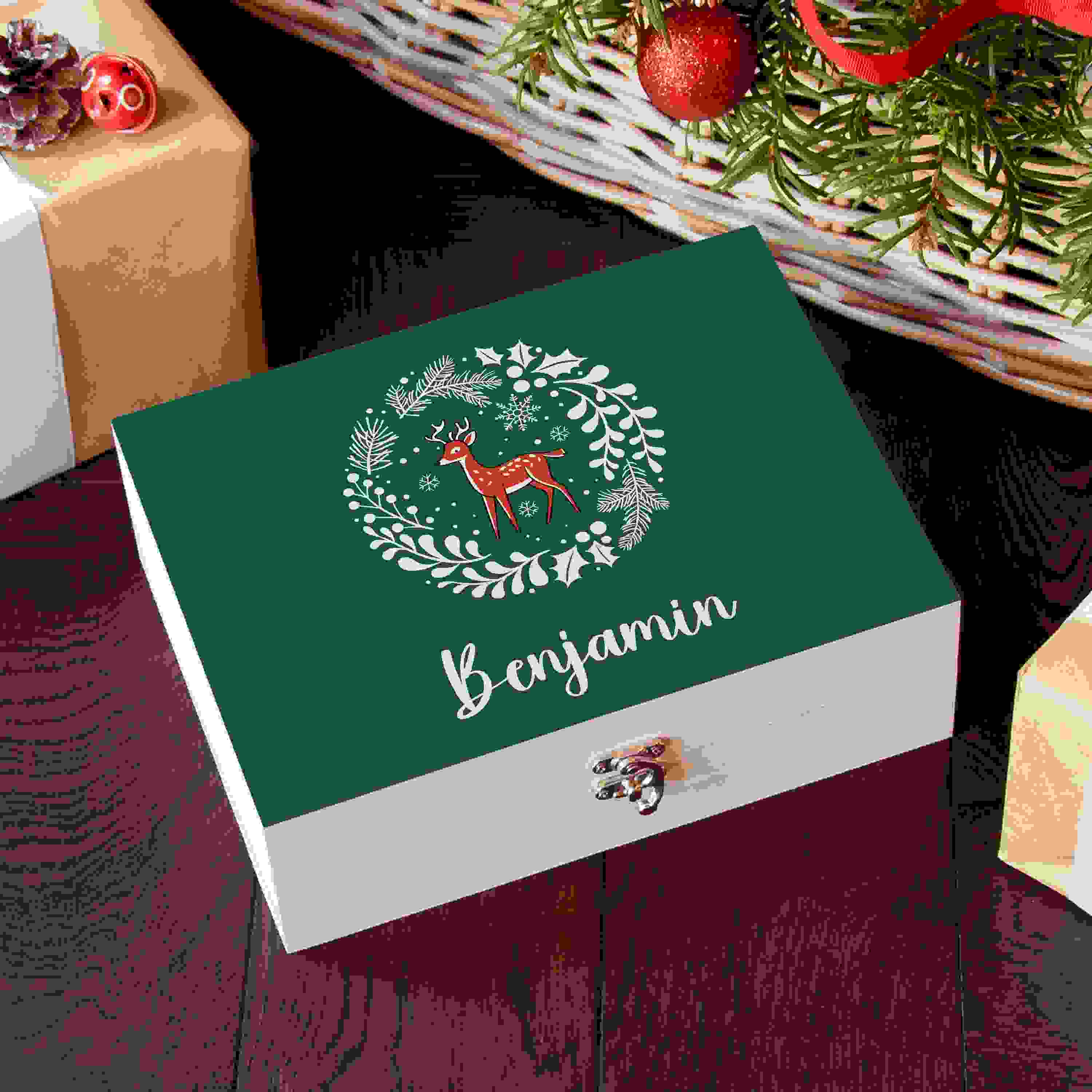 Personalised Woodland Deer Christmas Eve Box