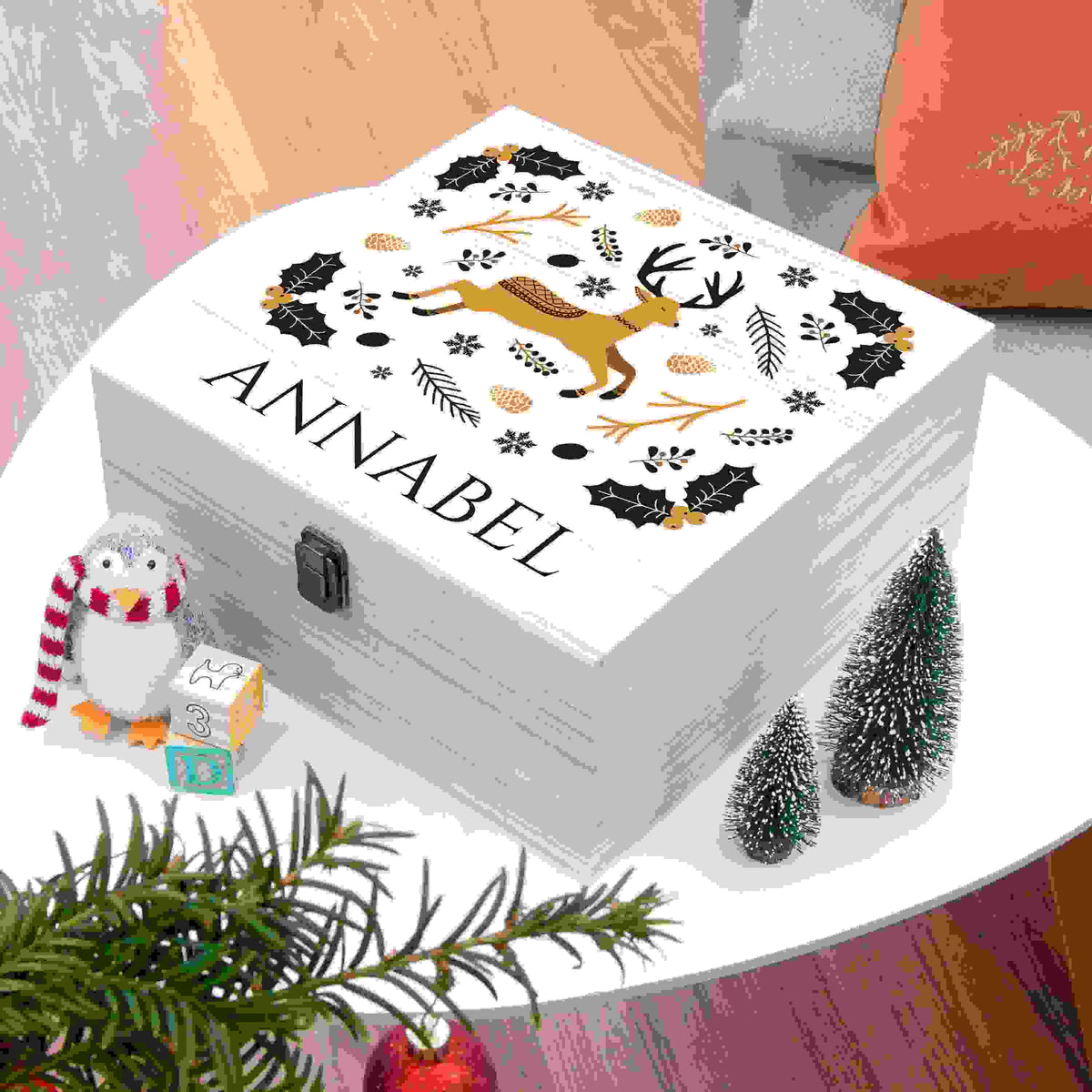 Personalised Scandi Deer Christmas Eve Box