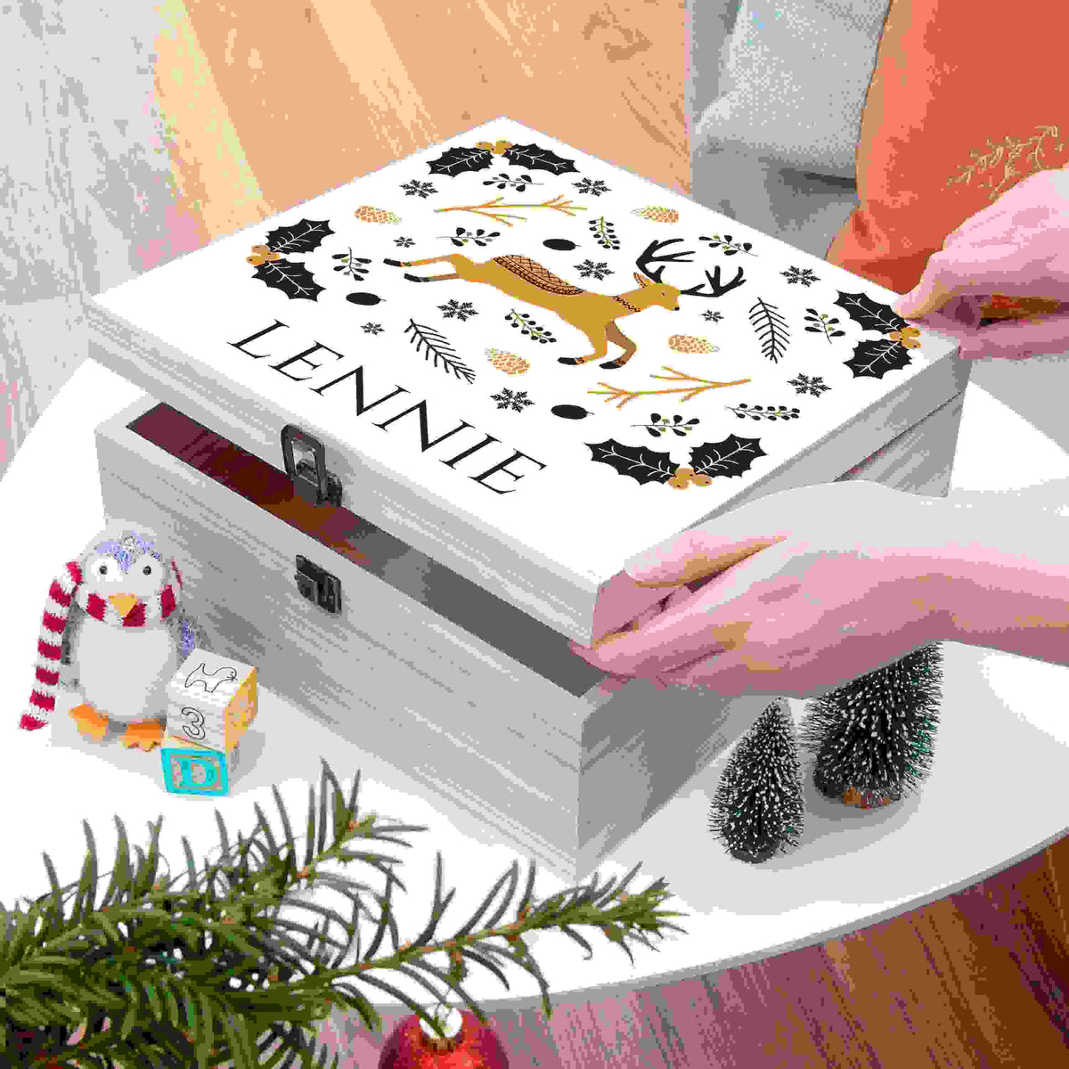 Personalised Scandi Deer Christmas Eve Box