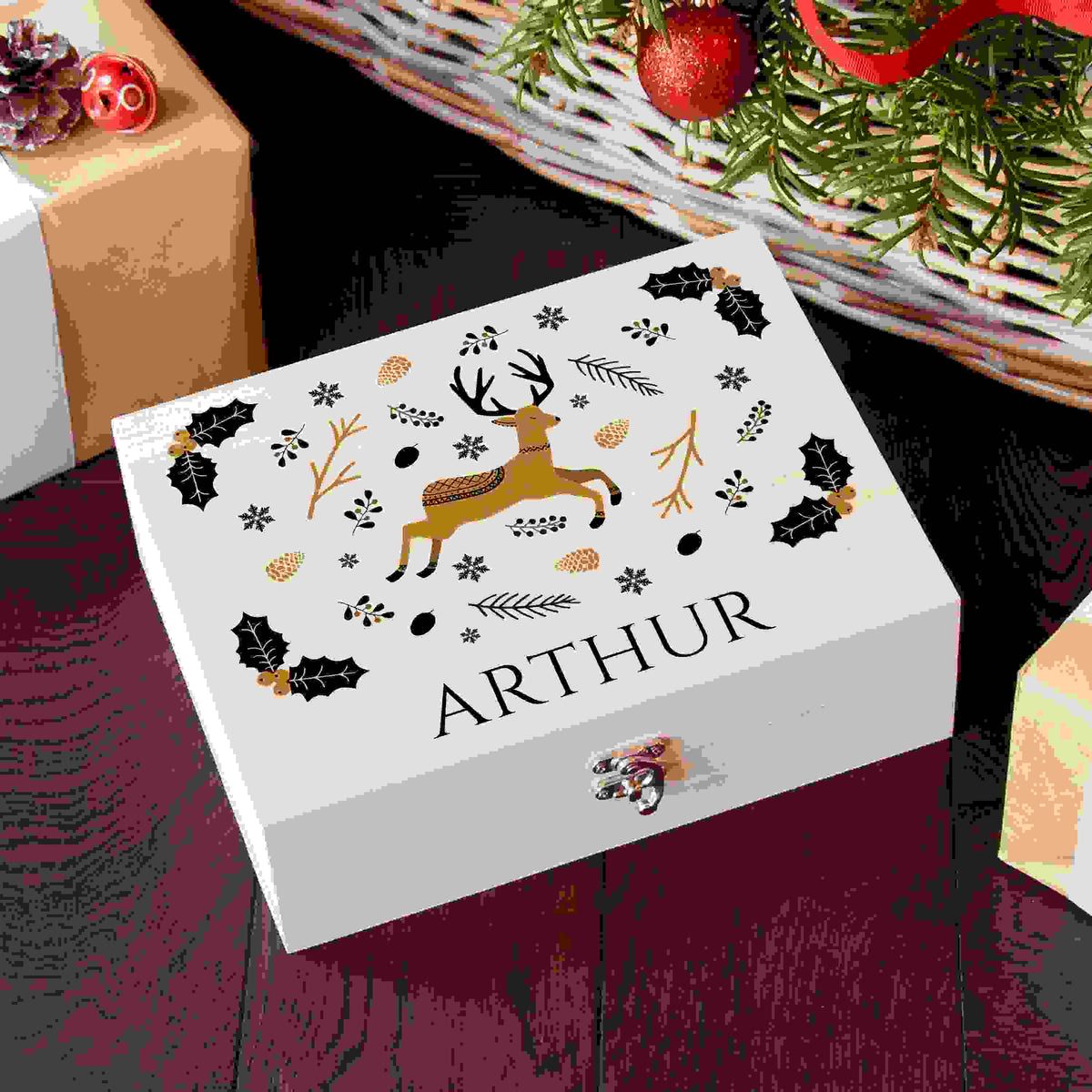 Personalised Scandi Deer Christmas Eve Box