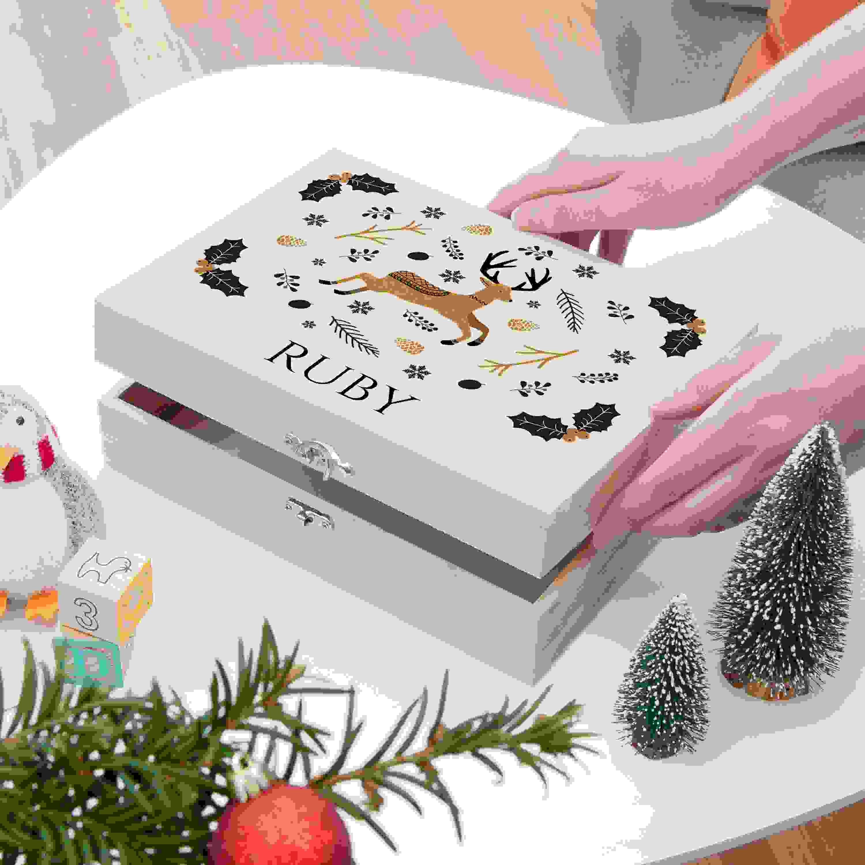 Personalised Scandi Deer Christmas Eve Box