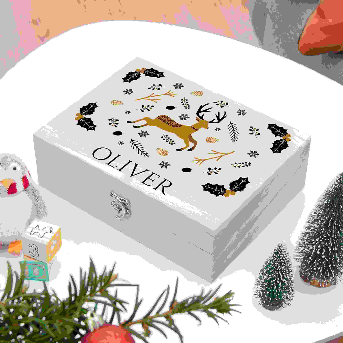 Personalised Scandi Deer Christmas Eve Box