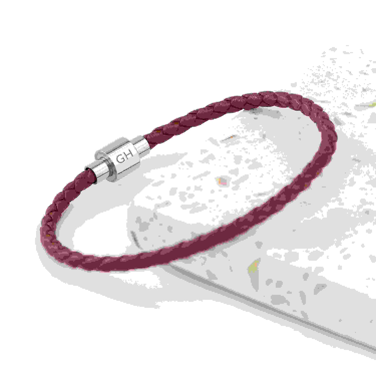 Personalised Men's Travel Compass Woven Leather Bracelet