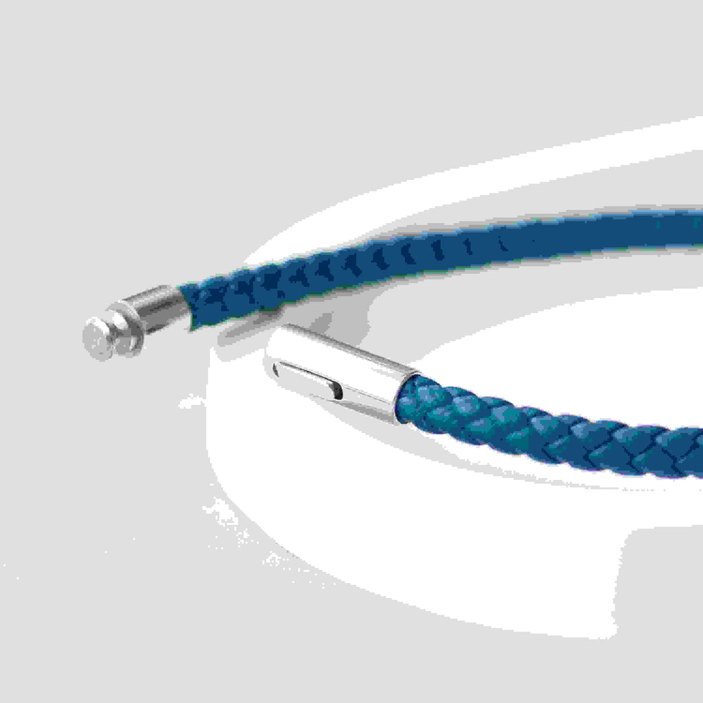 Personalised Men's Travel Compass Capsule Leather Bracelet