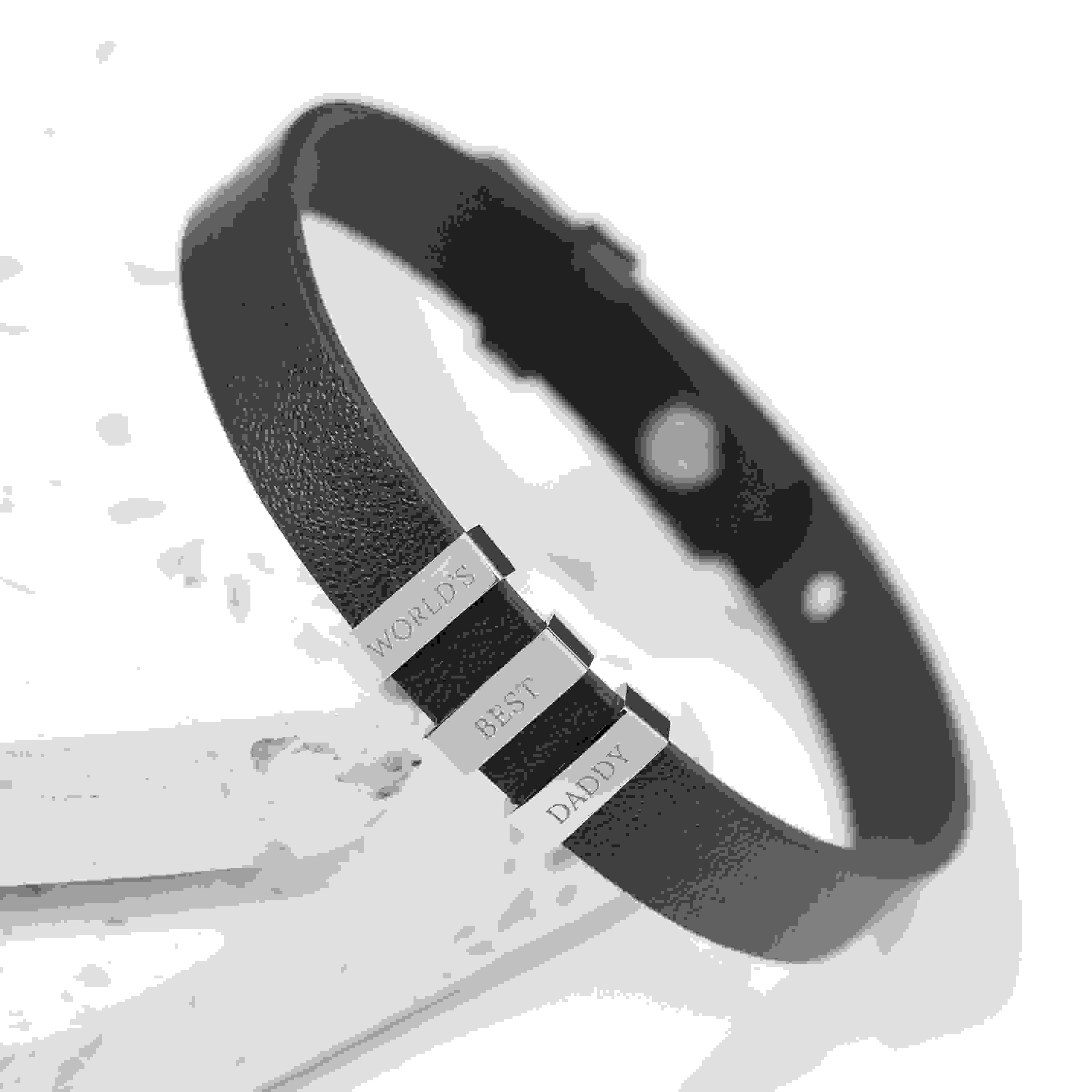 Personalised Men's Soho Tag Brown Leather Bracelet