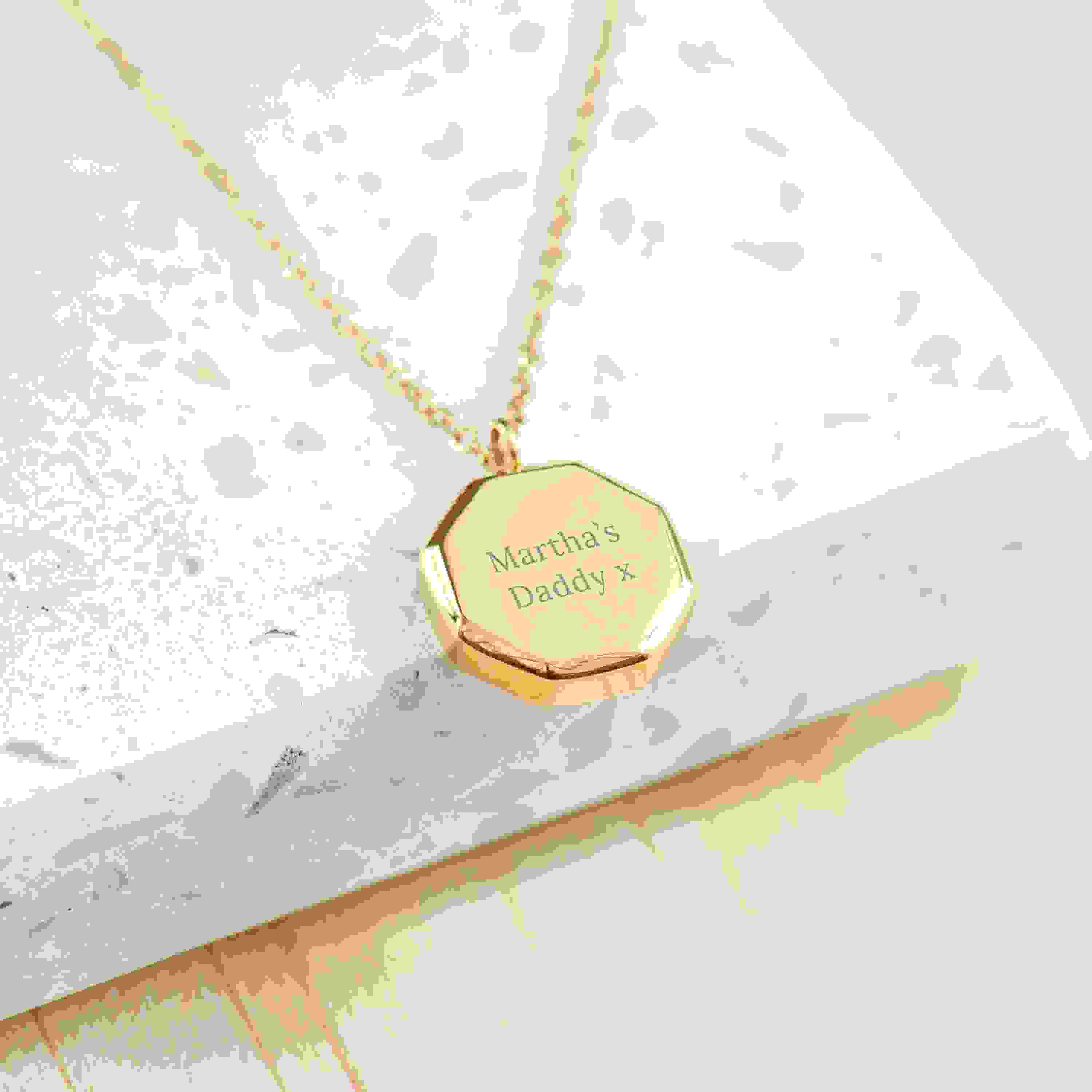Personalised Men's Infinity Gold Pendant Necklace