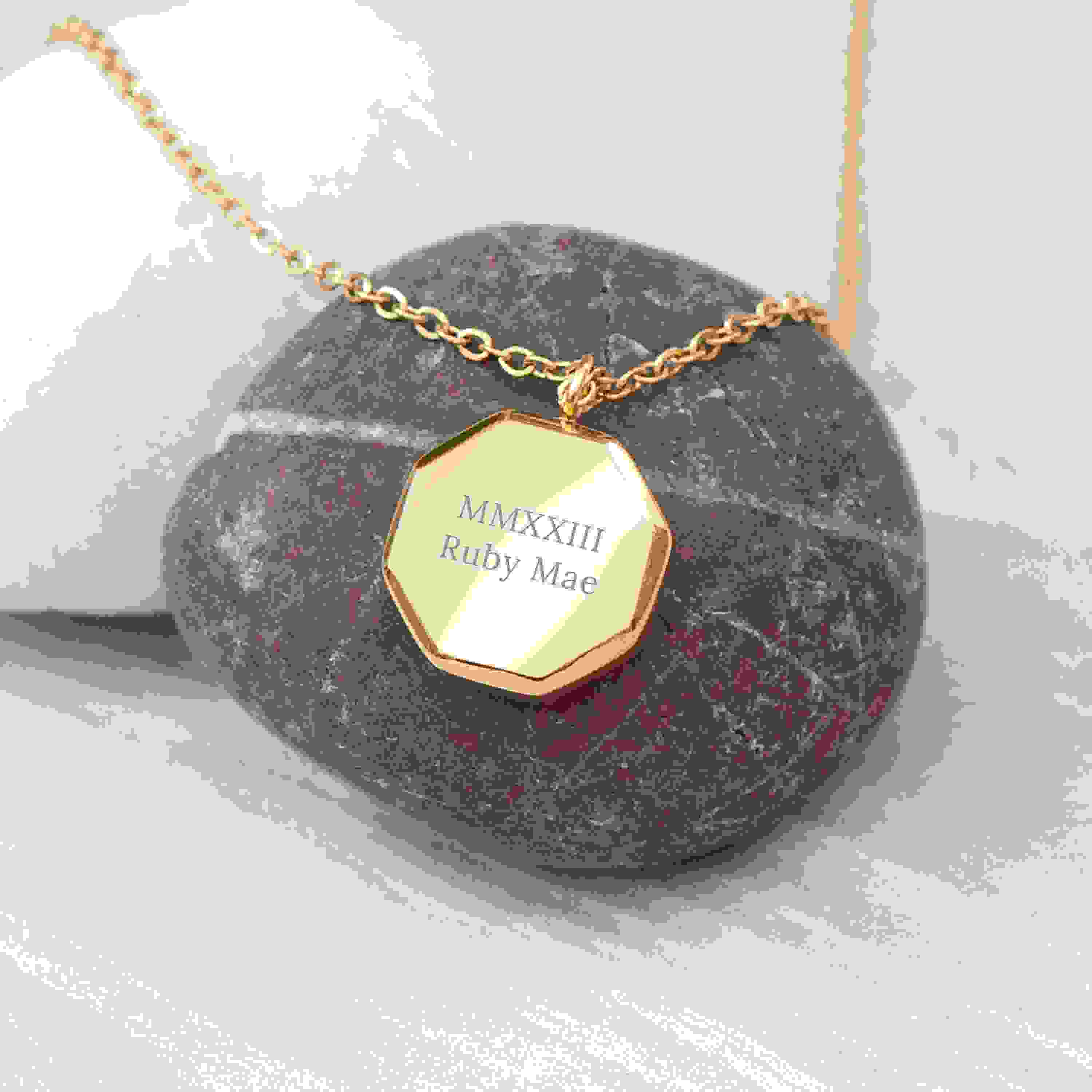 Personalised Men's Infinity Gold Pendant Necklace