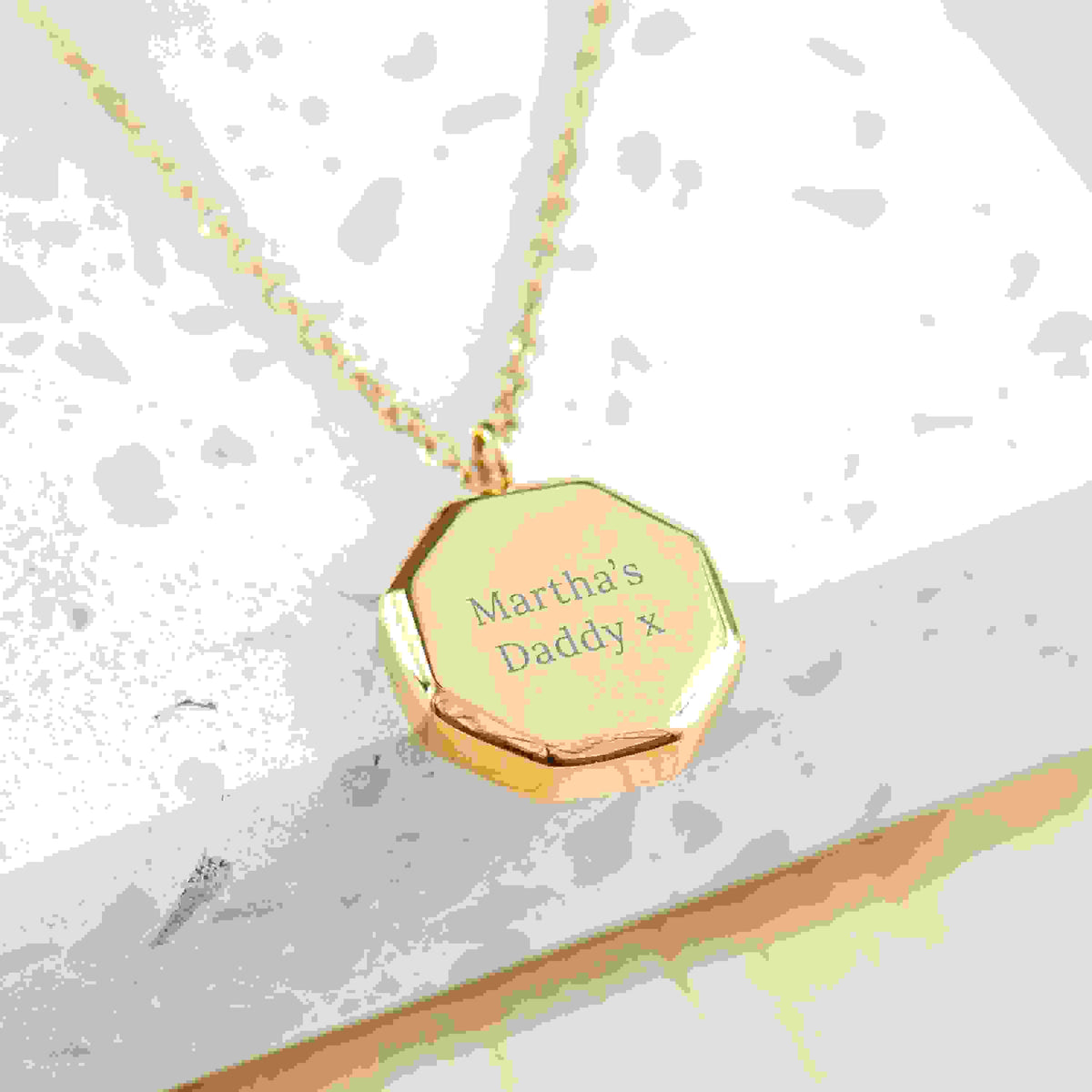 Personalised Men's Infinity Gold Pendant Necklace