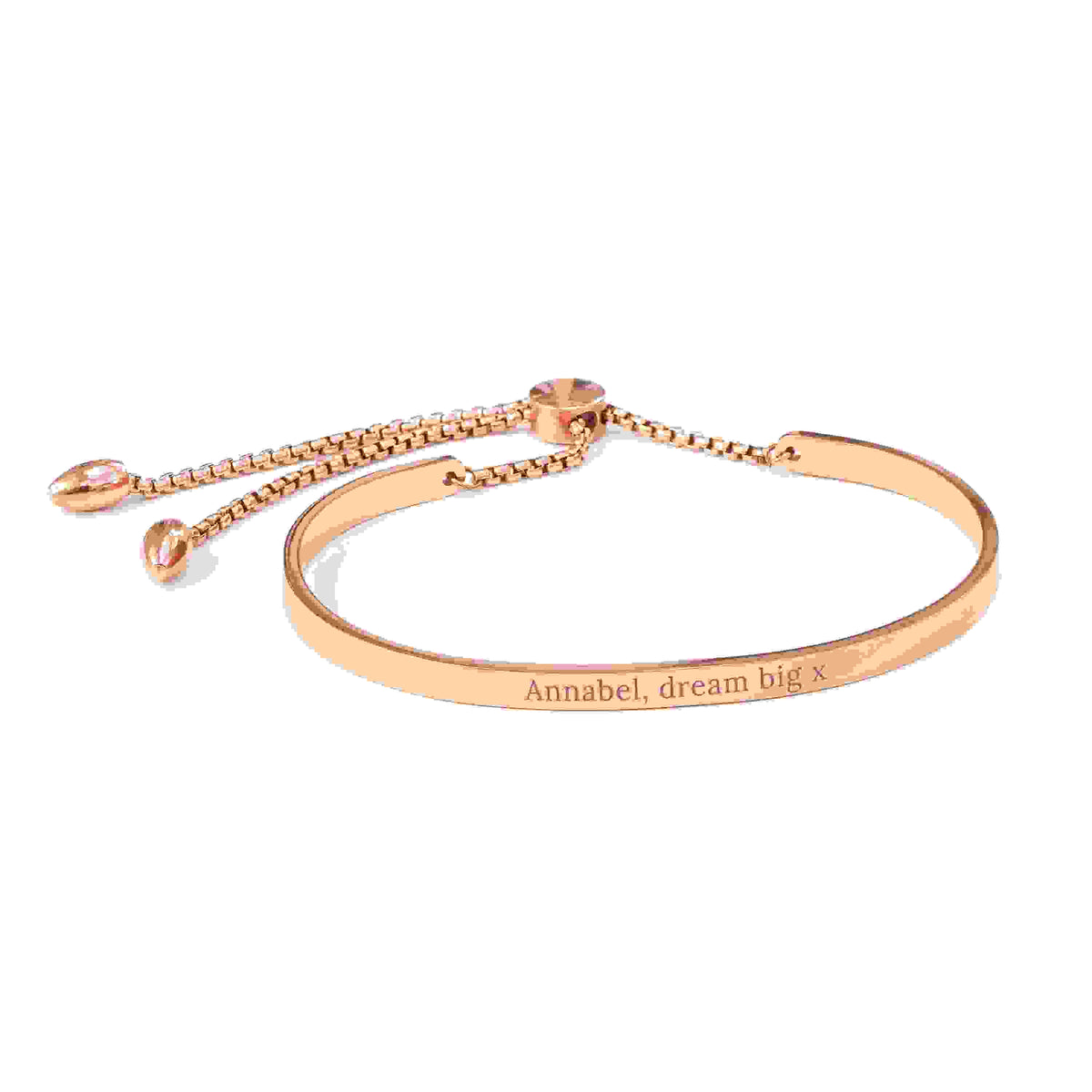 Personalised Rose Gold Affirmation Bangle Bracelet