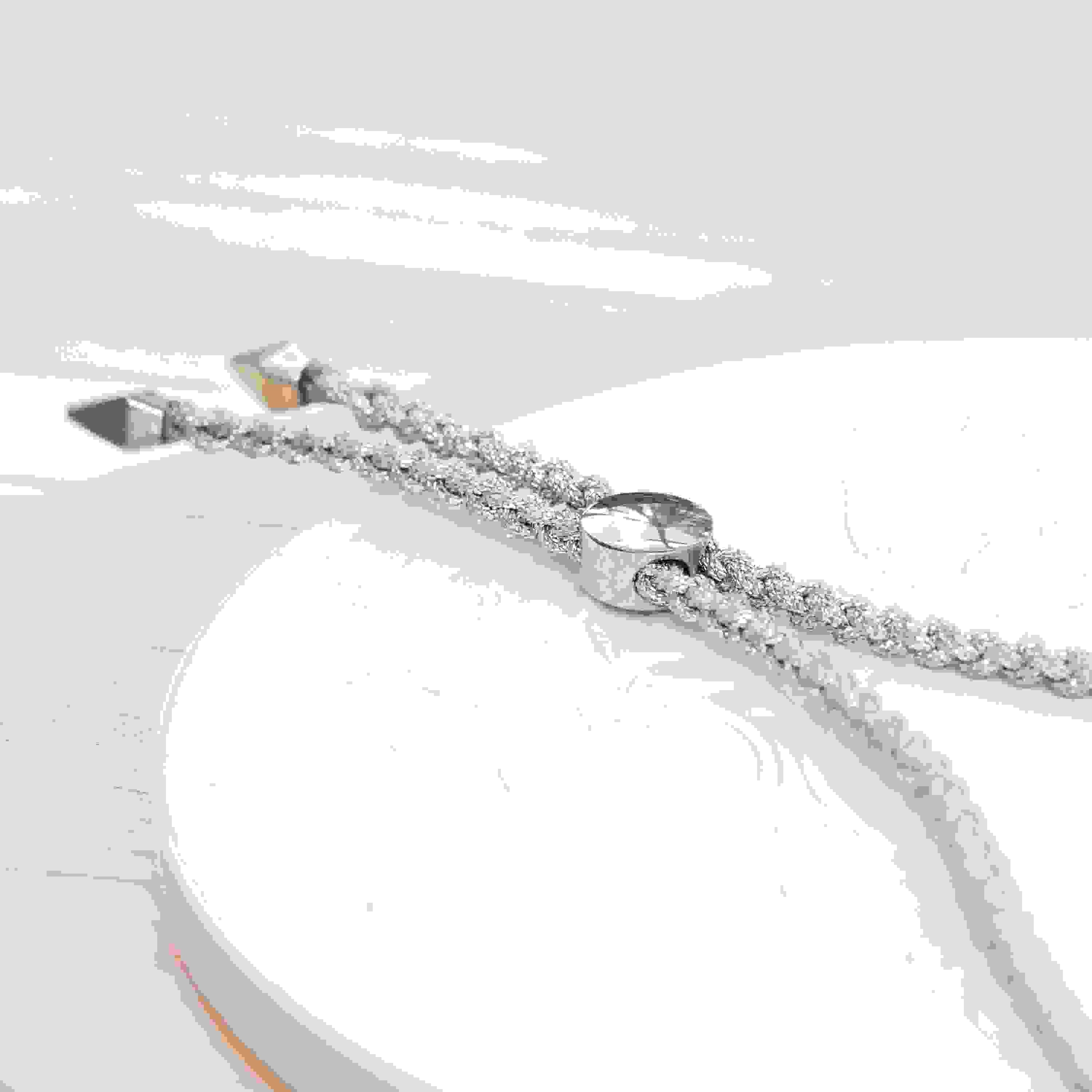 Personalised Silver Identity Rope Bracelet