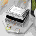 Personalised Miniature Mosaic Silver Trinket Box