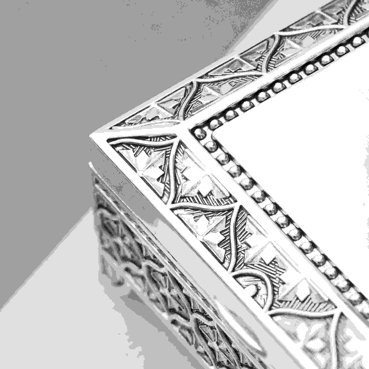 Personalised Miniature Mosaic Silver Trinket Box