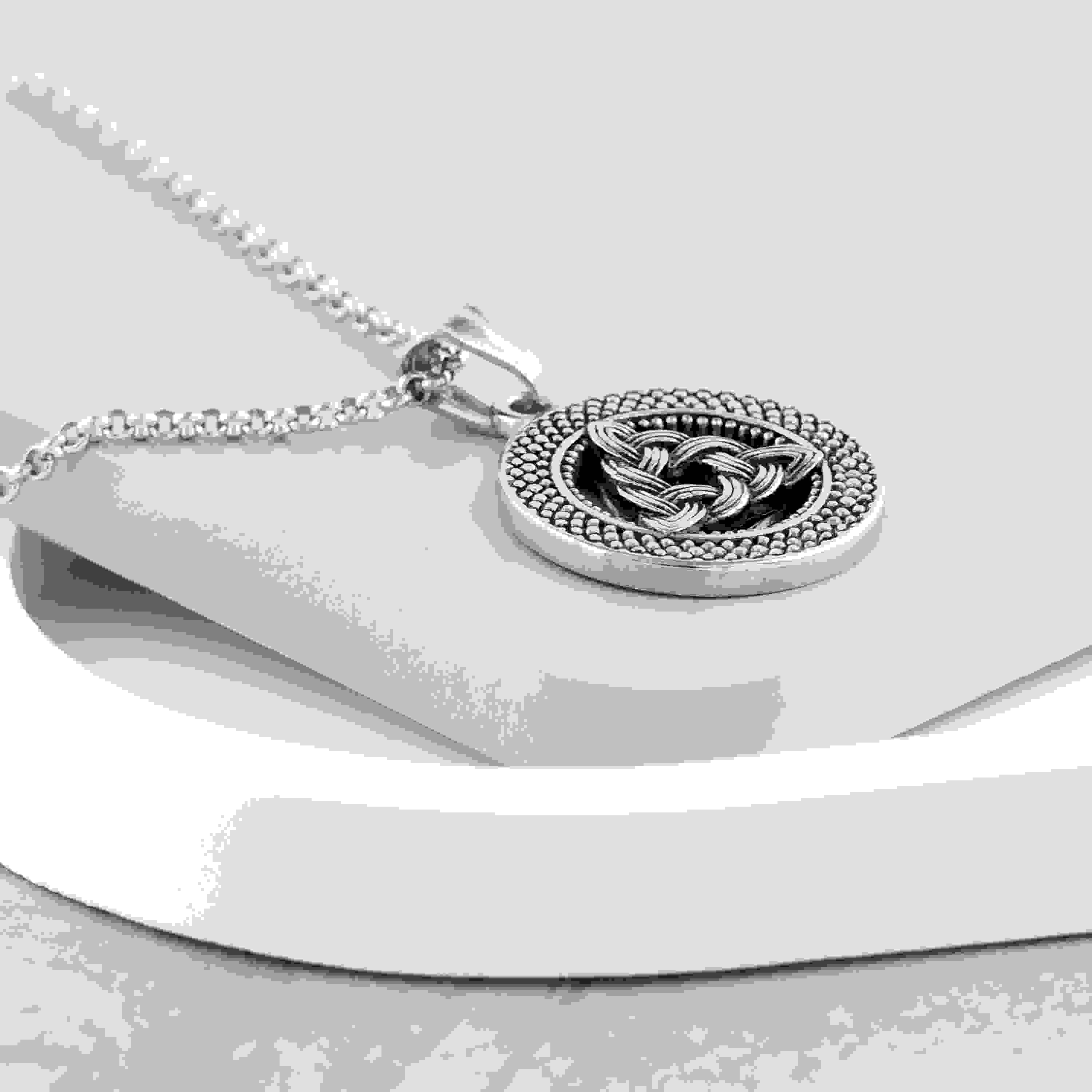 Personalised Men's Celtic Trinity Pendant Necklace