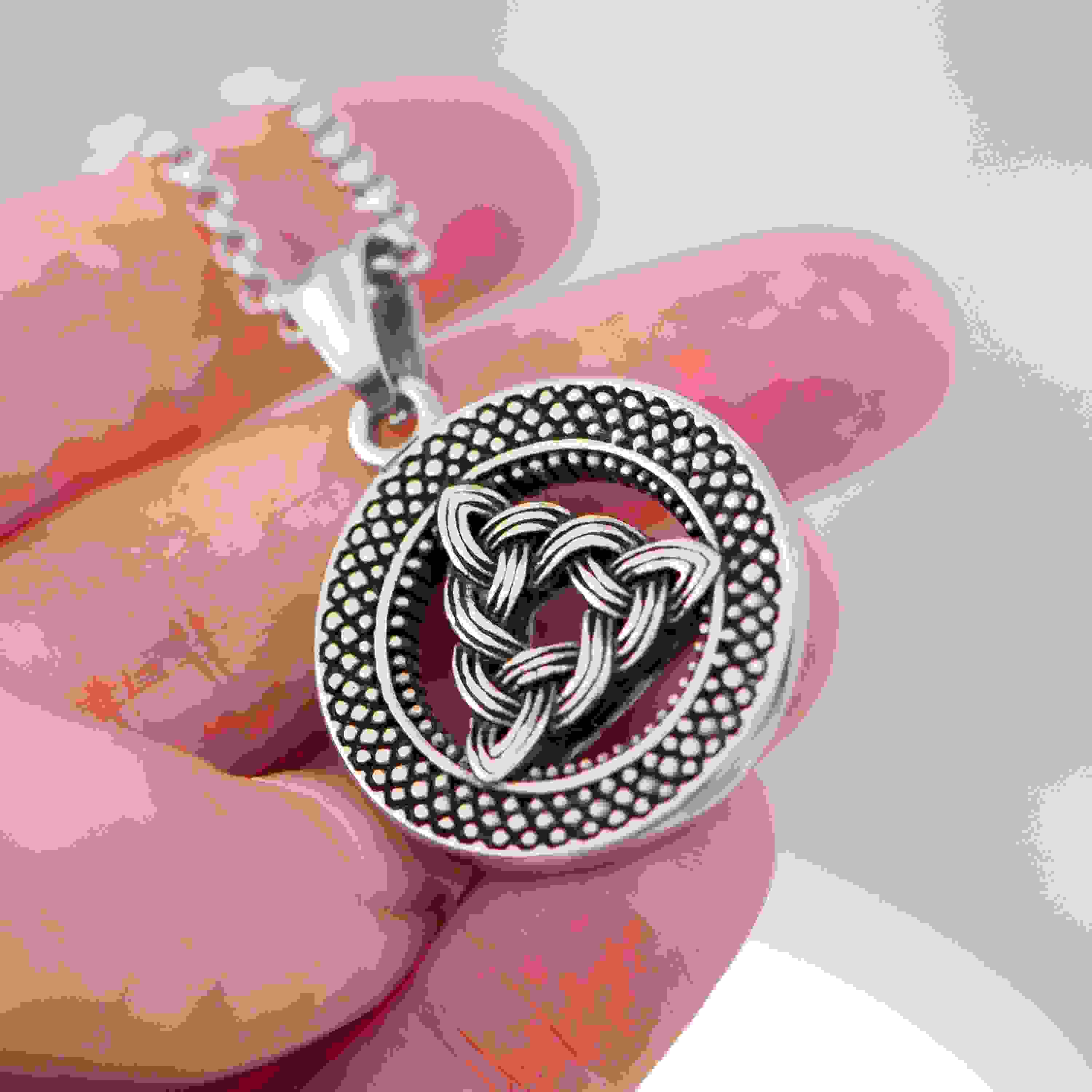 Personalised Men's Celtic Trinity Pendant Necklace
