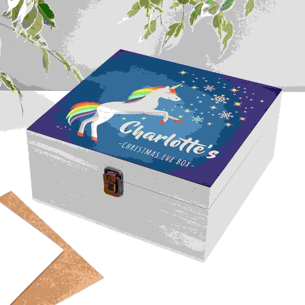 Personalised Rainbow Unicorn Christmas Eve Box