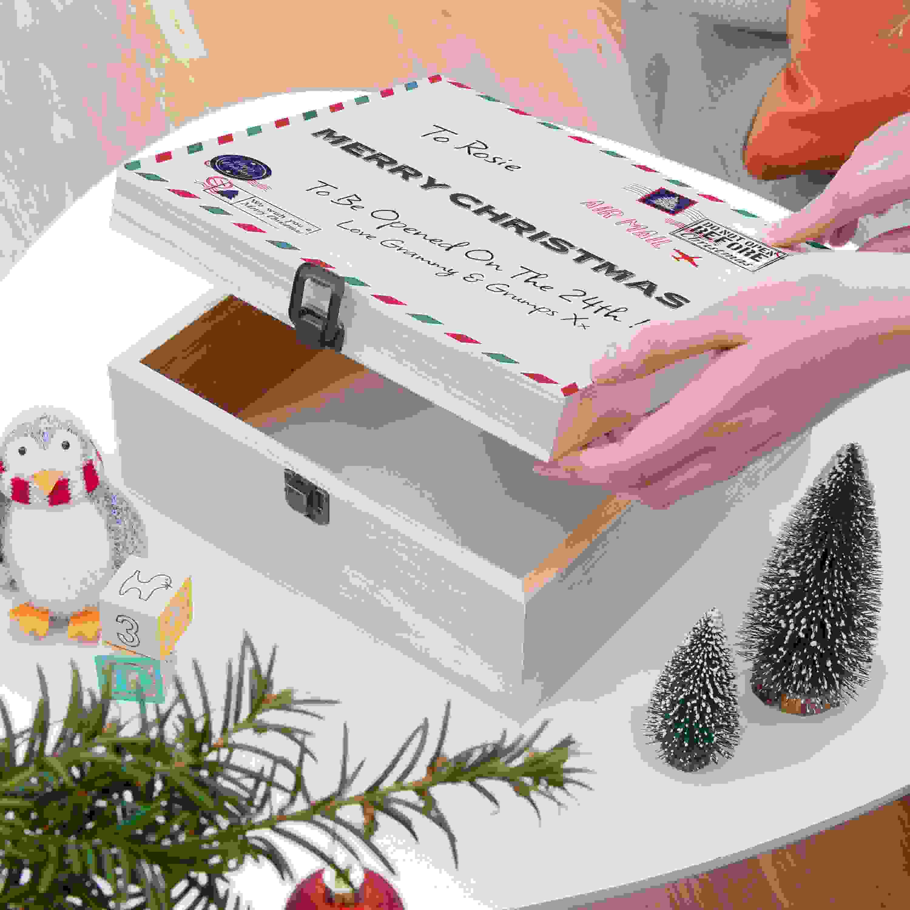 Personalised Nostalgic International Mail Christmas Box