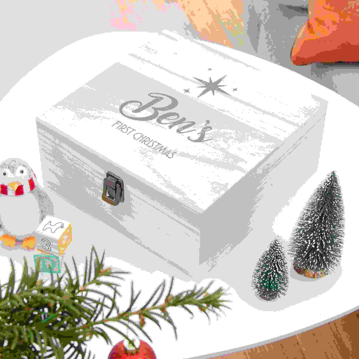 Personalised Minimalist Engraved Christmas Box