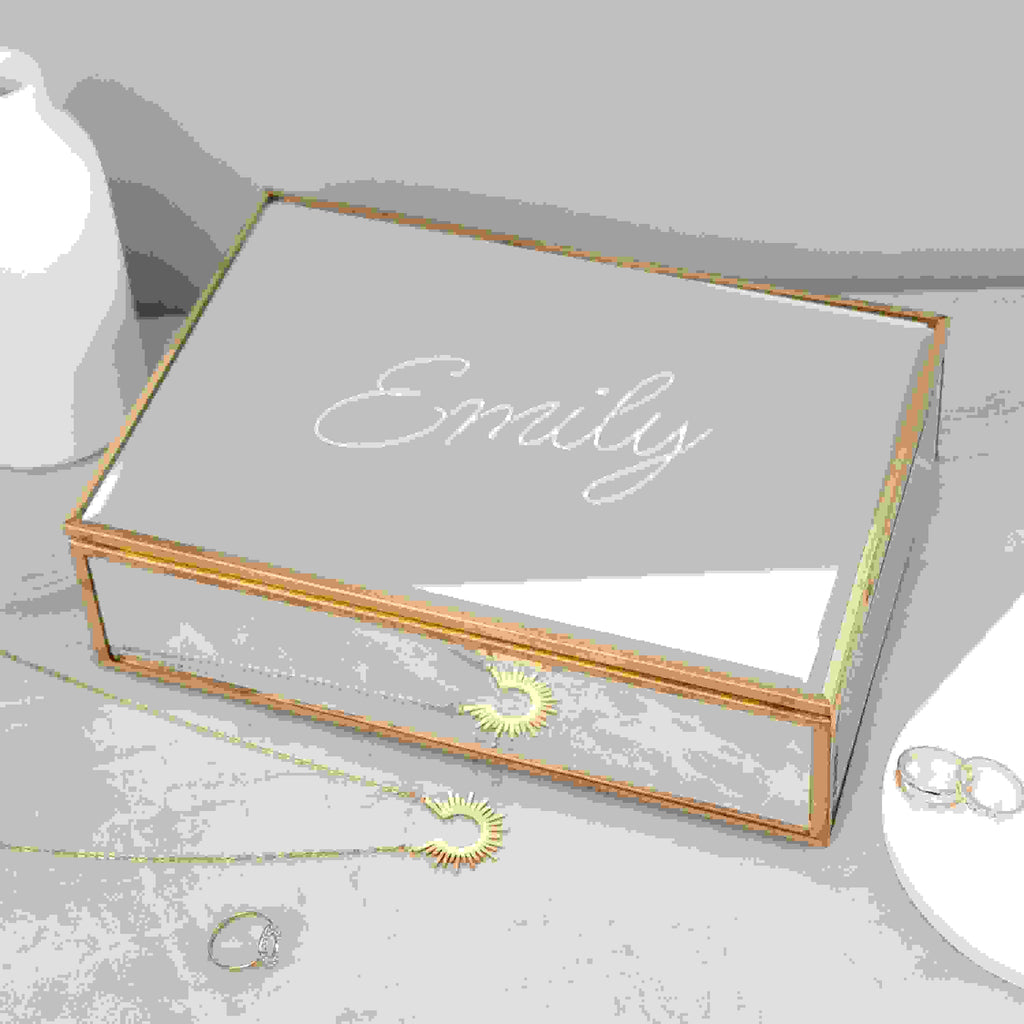 Personalised Mirrored Jewellery Box