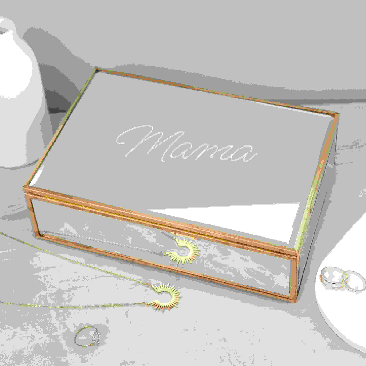 Personalised Mirrored Jewellery Box