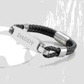 Personalised Men's Leather ID Bracelet